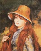 Pierre Renoir Girl and Golden Hat Spain oil painting reproduction